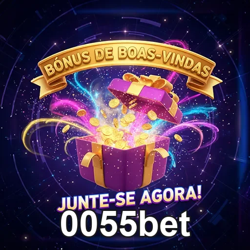 Imagem promocional do site 0055bet destacando oferta de bônus especial